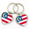 China factory supply custom cheap metal country flag keychain